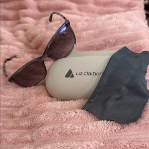 Liz Claiborne Black Sunglasses with Gray Case